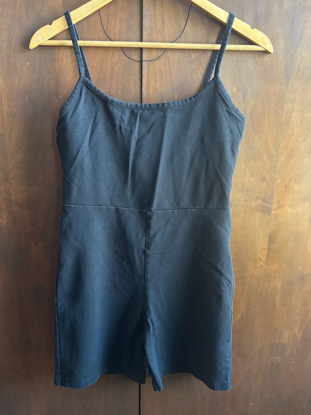 Madewell M Black Romper with Slim Straps